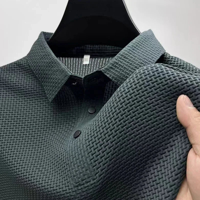 Men's Business Casual Short-Sleeved Polo Shirt