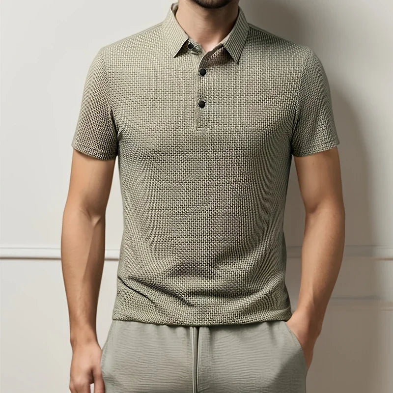 Men's Business Casual Short-Sleeved Polo Shirt