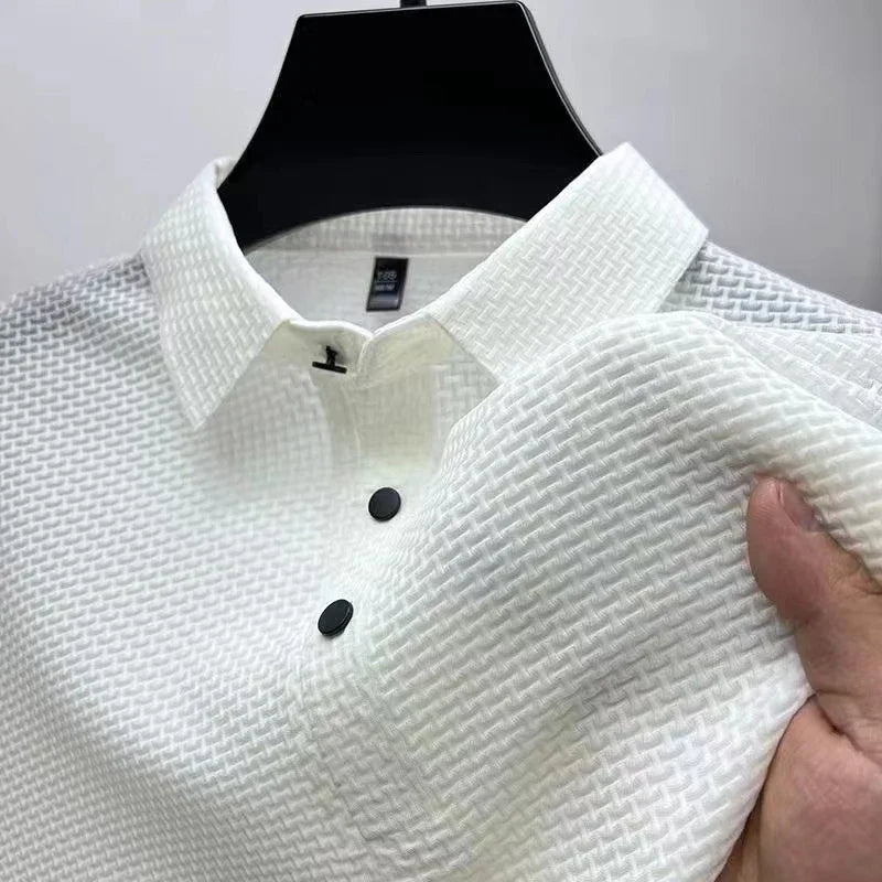 Men's Business Casual Short-Sleeved Polo Shirt