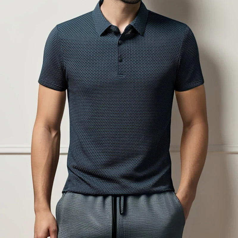 Men's Business Casual Short-Sleeved Polo Shirt