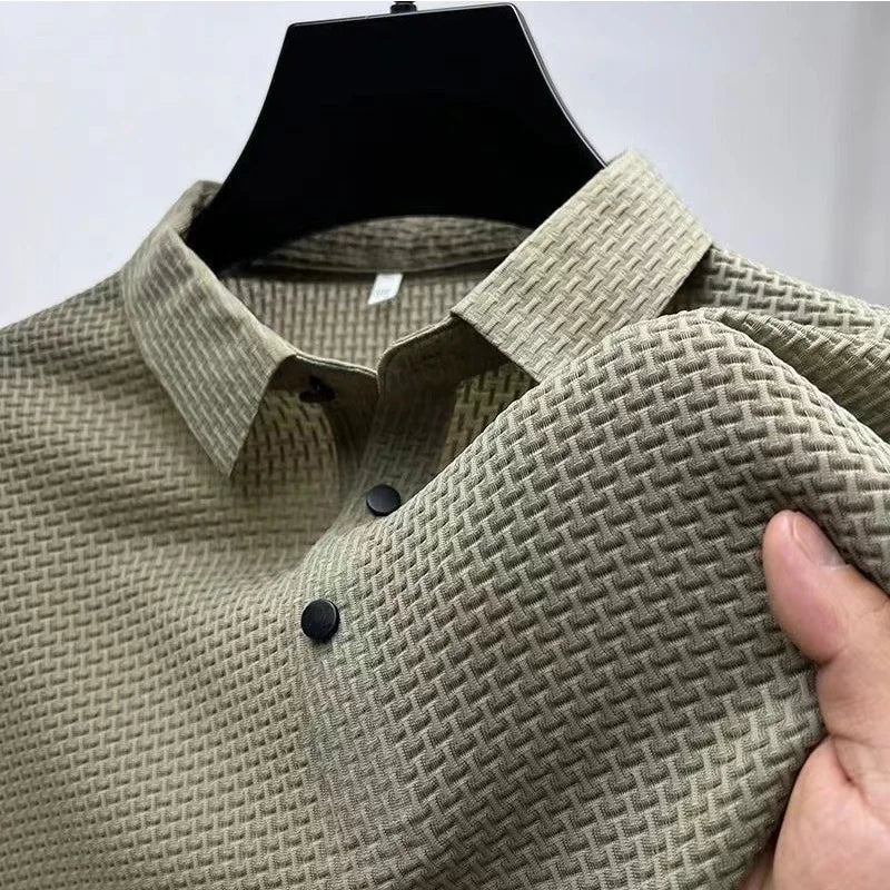 Men's Business Casual Short-Sleeved Polo Shirt